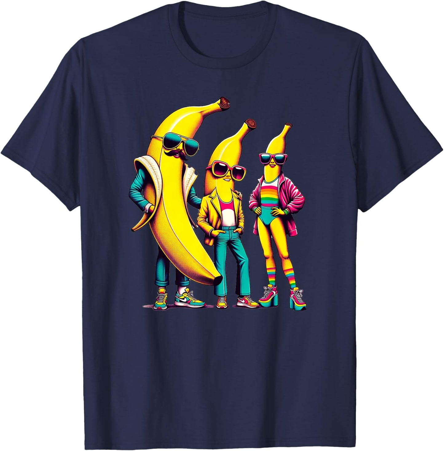 Banana Fun Run Family Outfit for Family Runners Costume T-Shirt - T-Shirt | Navy