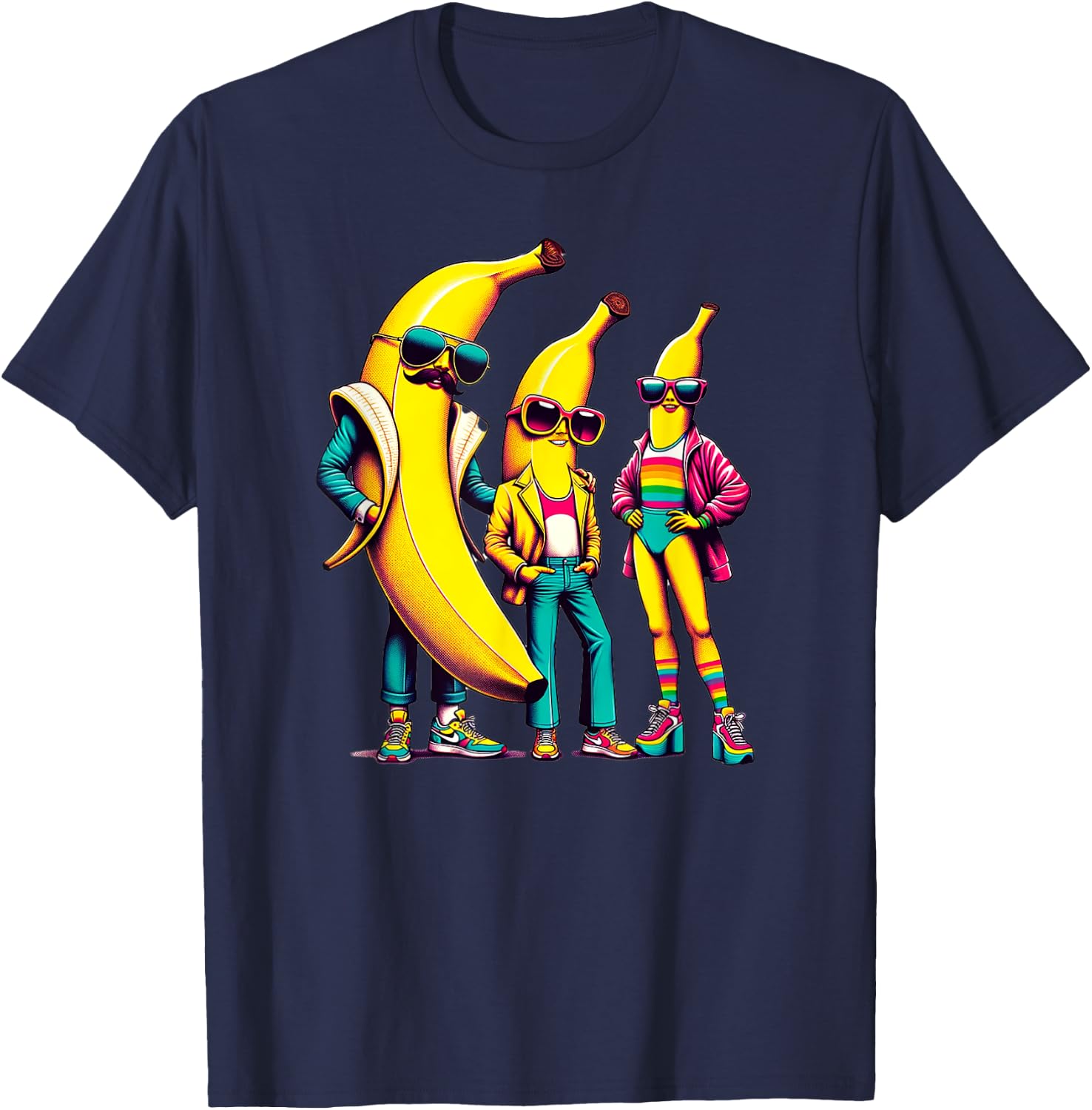 Banana Fun Run Family Outfit for Family Runners Costume T-Shirt - T-Shirt | Navy