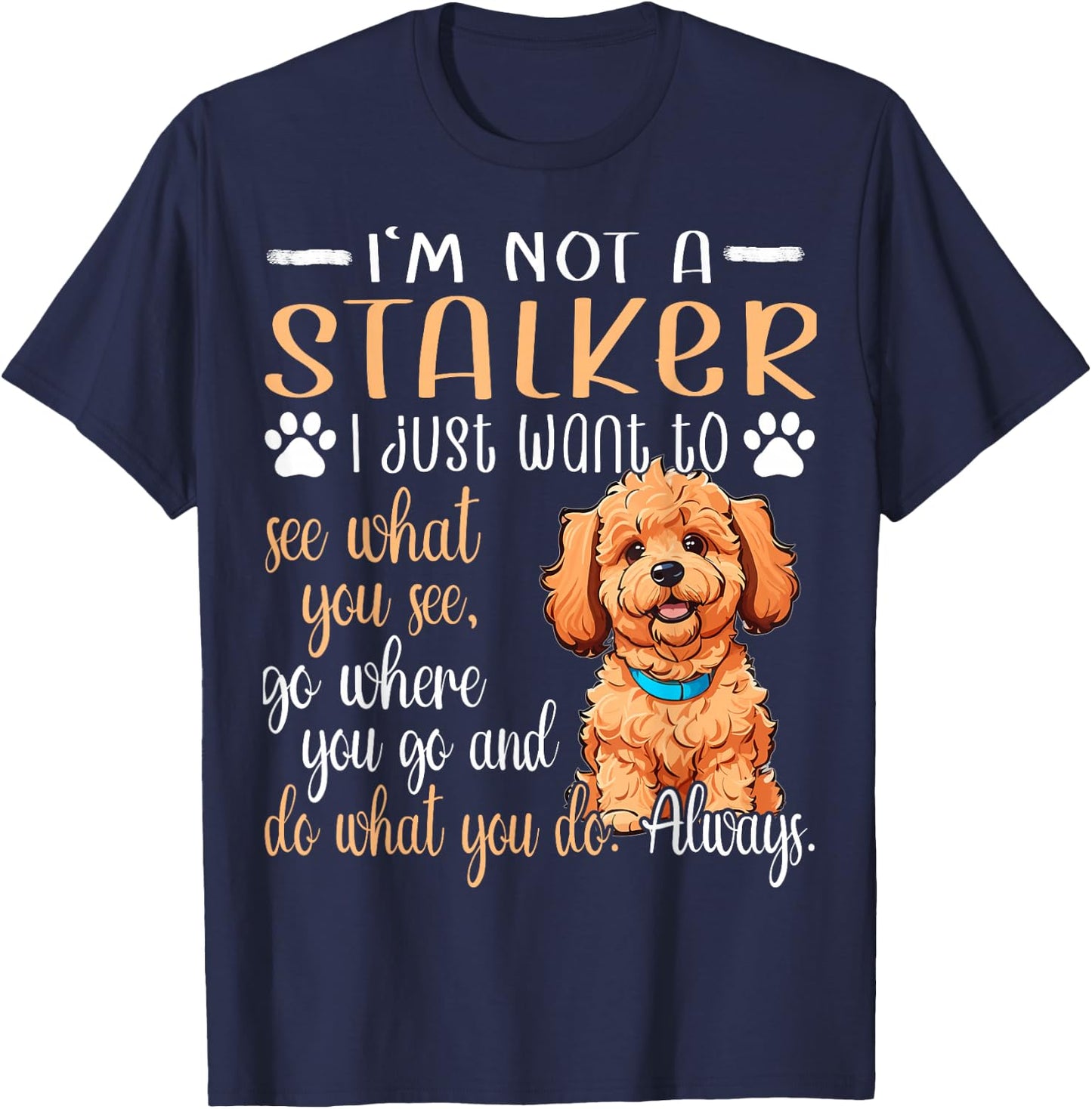 Mini Goldendoodle Dad Travel Accessories Mini Golden Doodle T-Shirt - T-Shirt | Navy