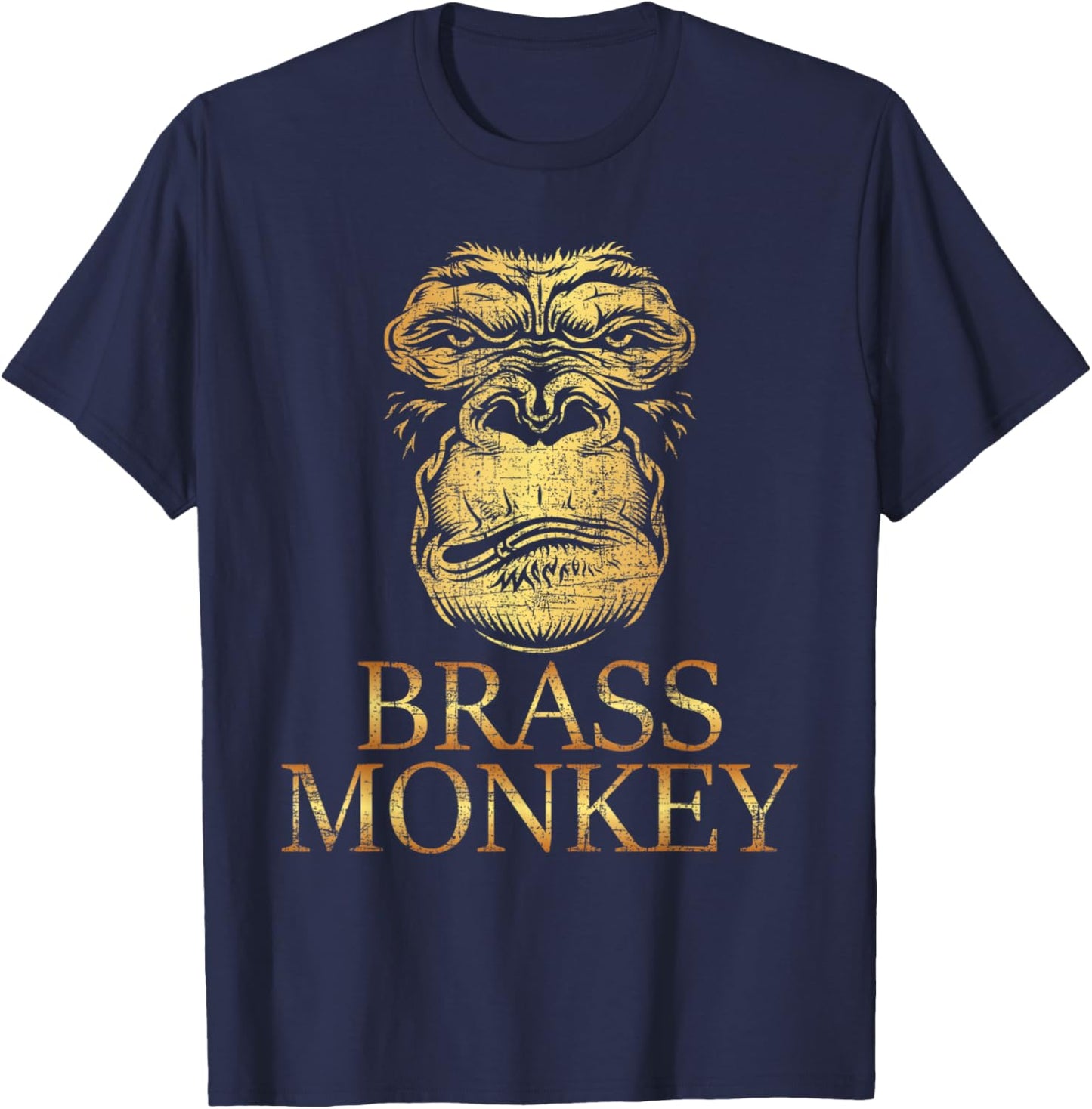 Brass Monkey - Monkeys Zoo Animal Lover Primate Zookeeper T-Shirt - T-Shirt | Navy