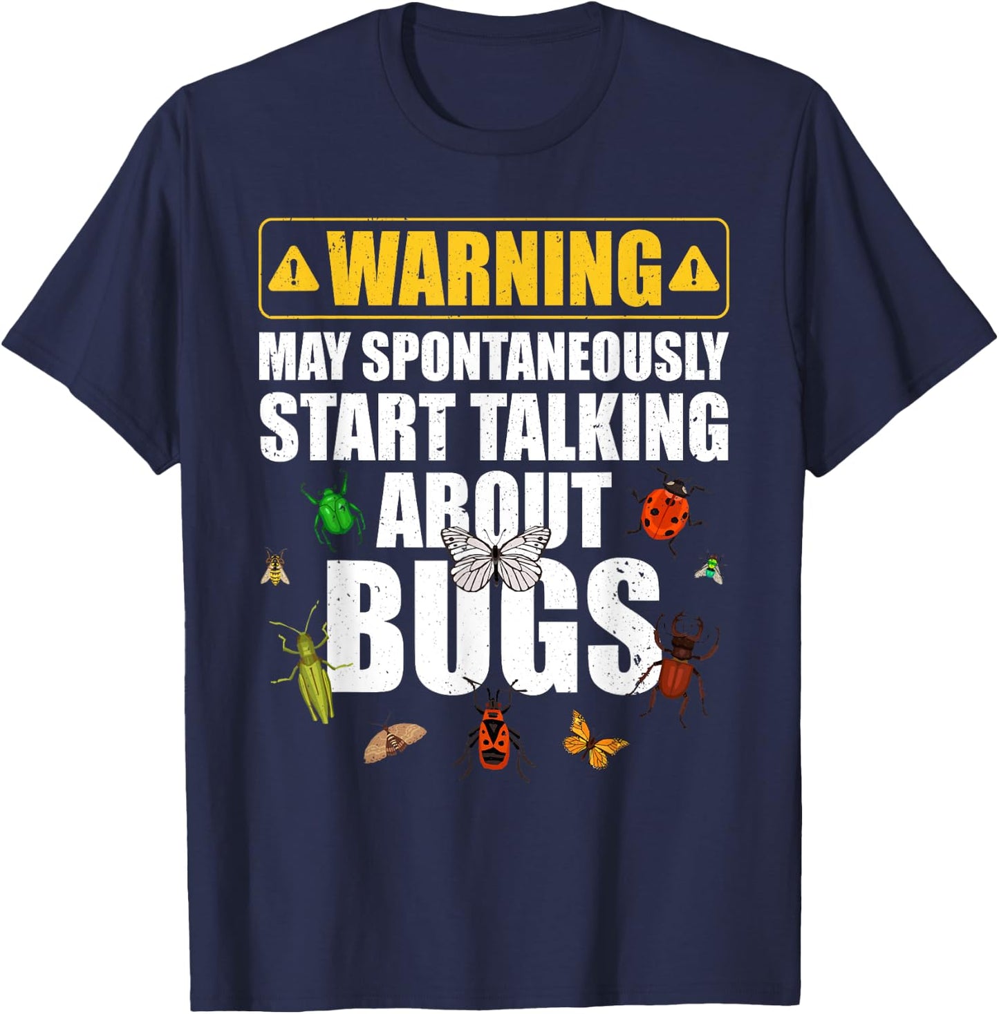 Cool Bug Women Insect Lady Bug Lover Moth Entomology T-Shirt - T-Shirt | Navy