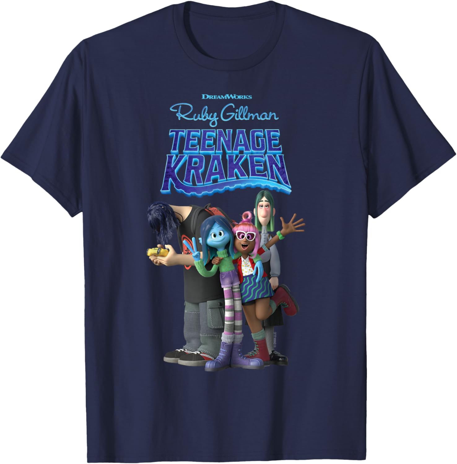 DreamWorks Ruby Gillman, Teenage Kraken Friends T-Shirt - T-Shirt | Navy