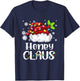 Honey Claus Santa Hat Christmas Light Xmas Family T-Shirt - T-Shirt | Navy