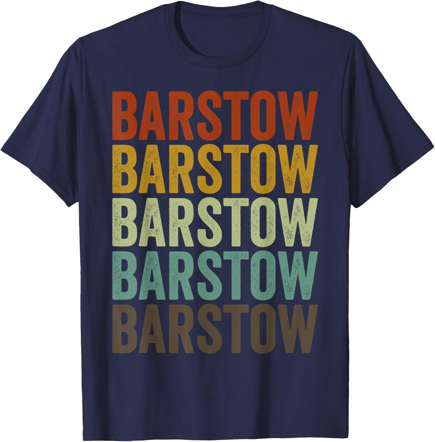 Barstow City Retro T-Shirt - T-Shirt | Navy