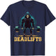 Deadlifts Gym Leg Day Grim Reaper Deadlifting Weights T-Shirt - T-Shirt | Navy