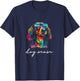 Cute Colorful Long-Haired Longhair Dachshund Mom Women T-Shirt - T-Shirt | Navy