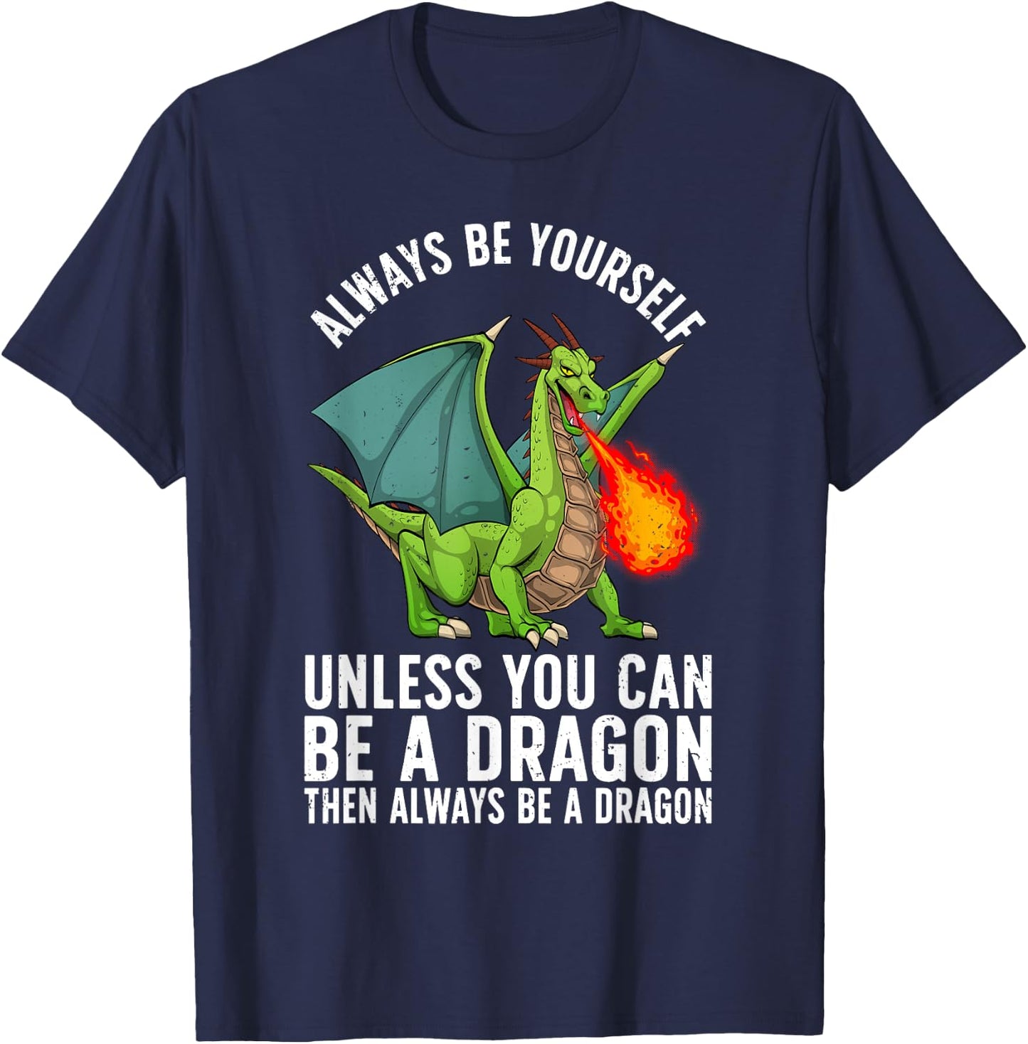 Funny Dragon Design Women Kids Fantasy Dragon Lover T-Shirt - T-Shirt | Navy