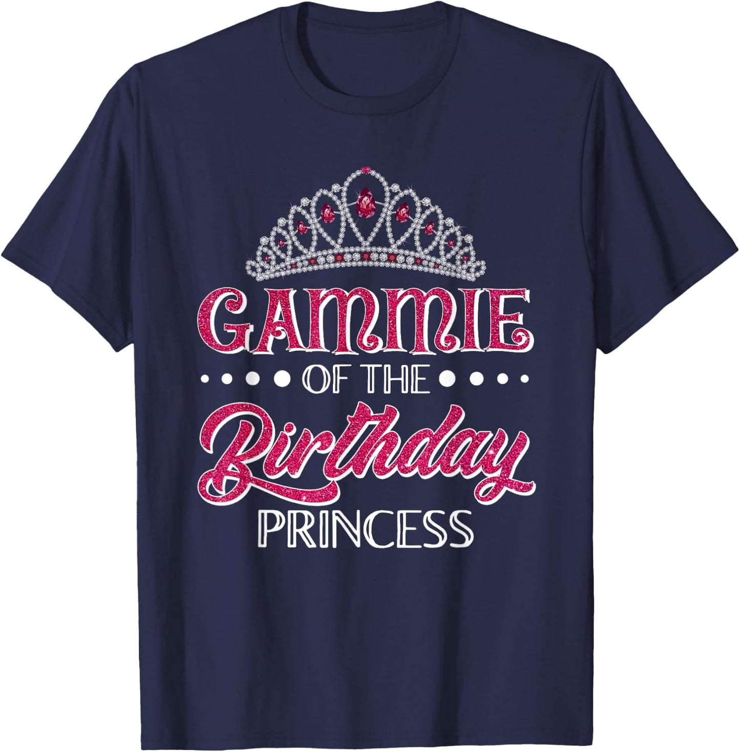 Gammie Of The Birthday Princess Girls Party Matching T-Shirt - T-Shirt | Navy