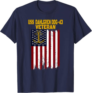 USS Dahlgren DDG-43 Destroyer Veterans Day Father's Day T-Shirt - T-Shirt | Navy