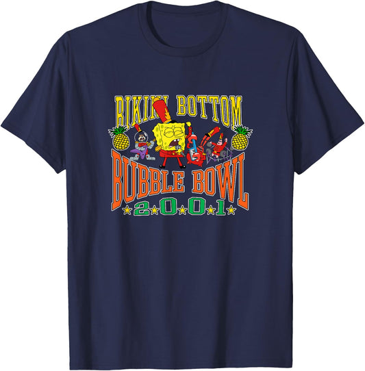 SpongeBob SquarePants Bikini Bottom Bubble Bowl 2001 T-Shirt - T-Shirt | Navy