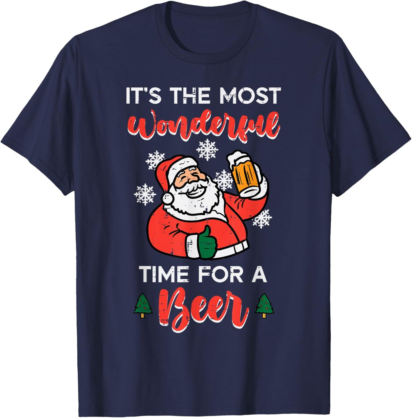 Christmas Most Wonderful Time for Funny Santa Xmas Dad Men T-Shirt - T-Shirt | Navy