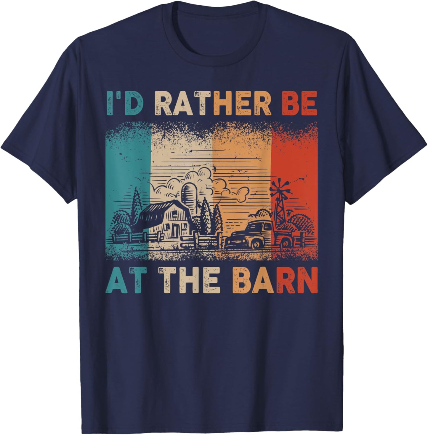 I'd rather be at the barn T-Shirt - T-Shirt | Navy