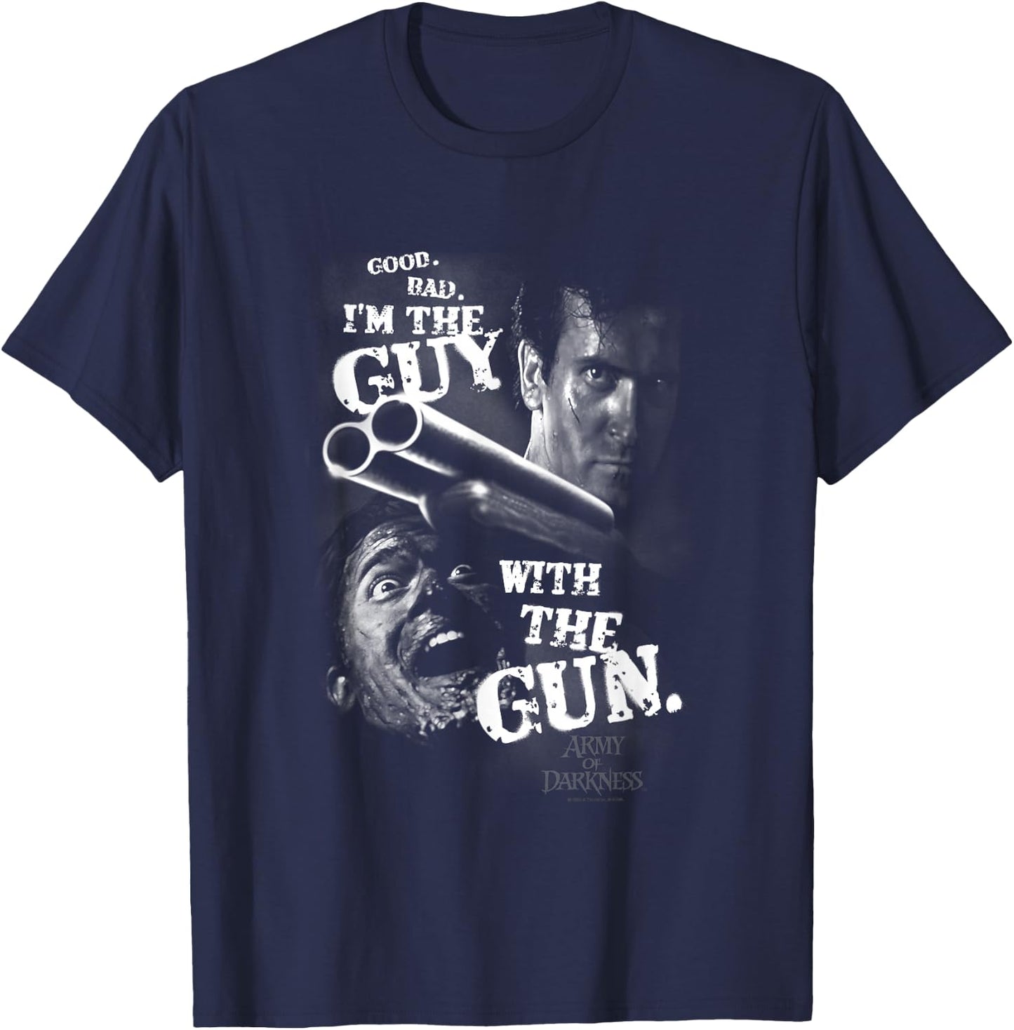 Army of Darkness Guy with The Gun Small T-Shirt - T-Shirt | Navy