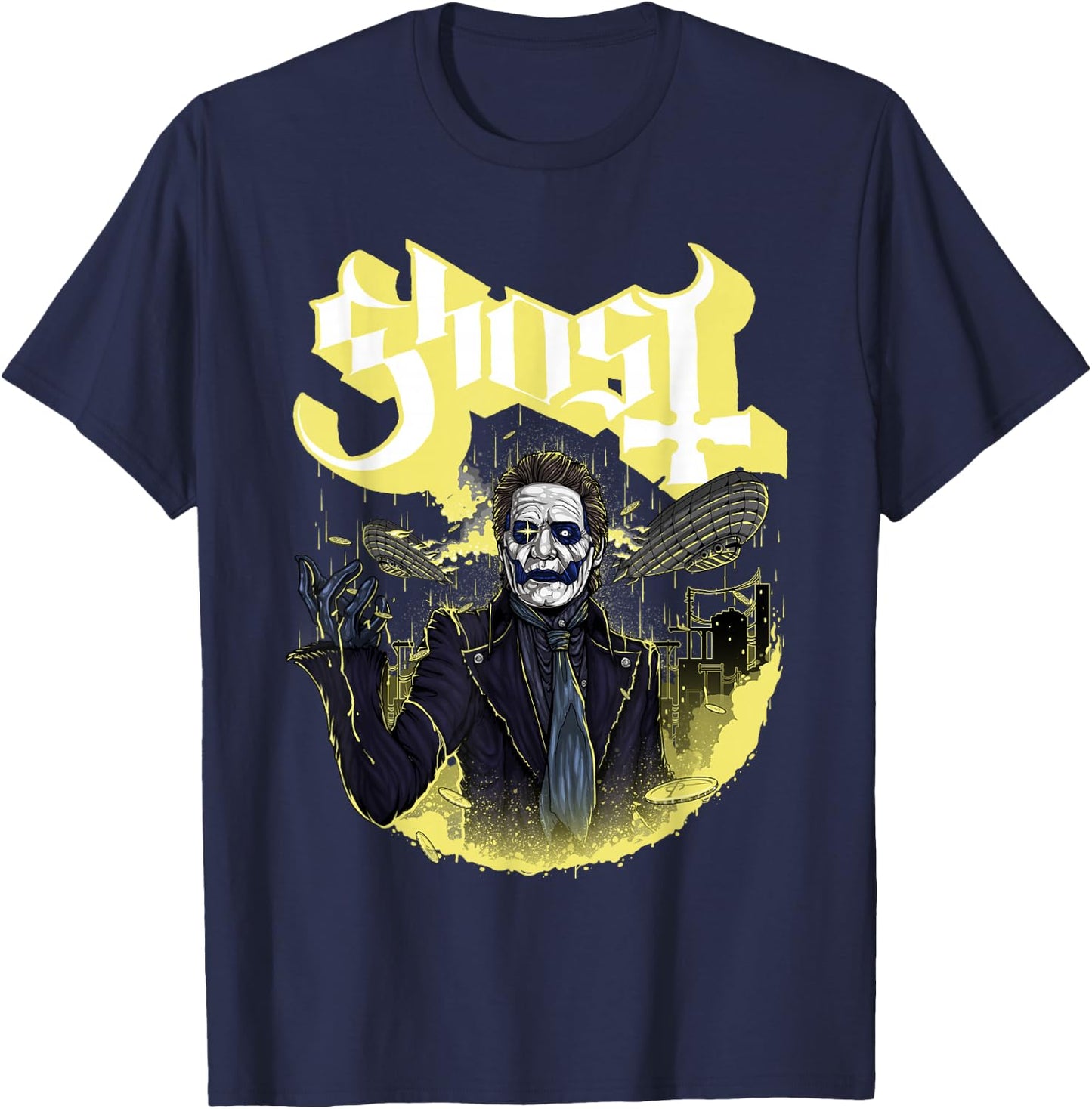 Ghost – Airship Firestorm T-Shirt - T-Shirt | Navy