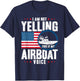 Airboat Captain My Airboat Voice American Flag T-Shirt - T-Shirt | Navy