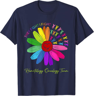 They fight, I fight. Oncological team T-Shirt - T-Shirt | Navy