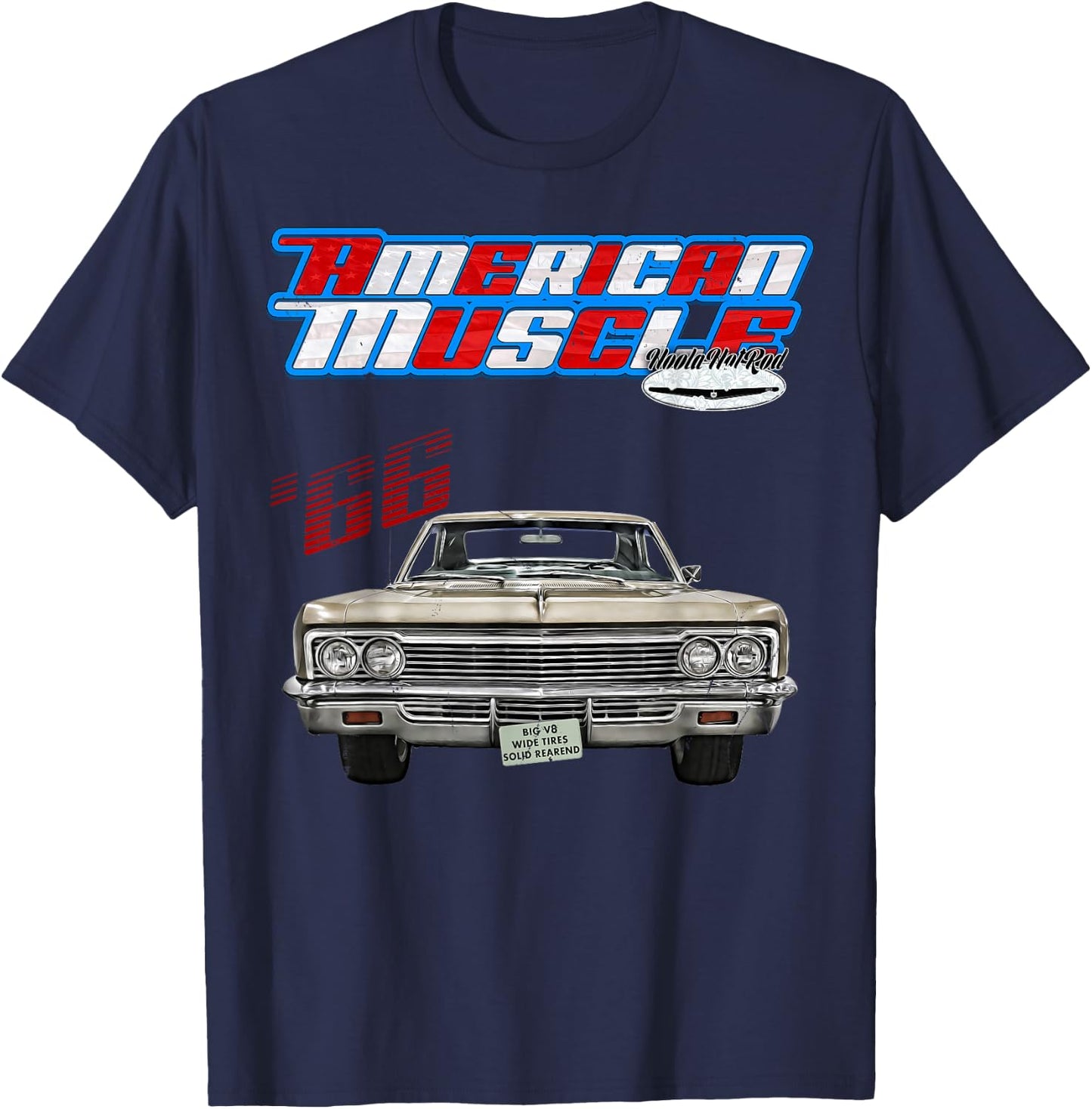 1966,Caprice,Impala,BelAir,Bel Air,DelRay,Del Ray,Muscle Car T-Shirt - T-Shirt | Navy
