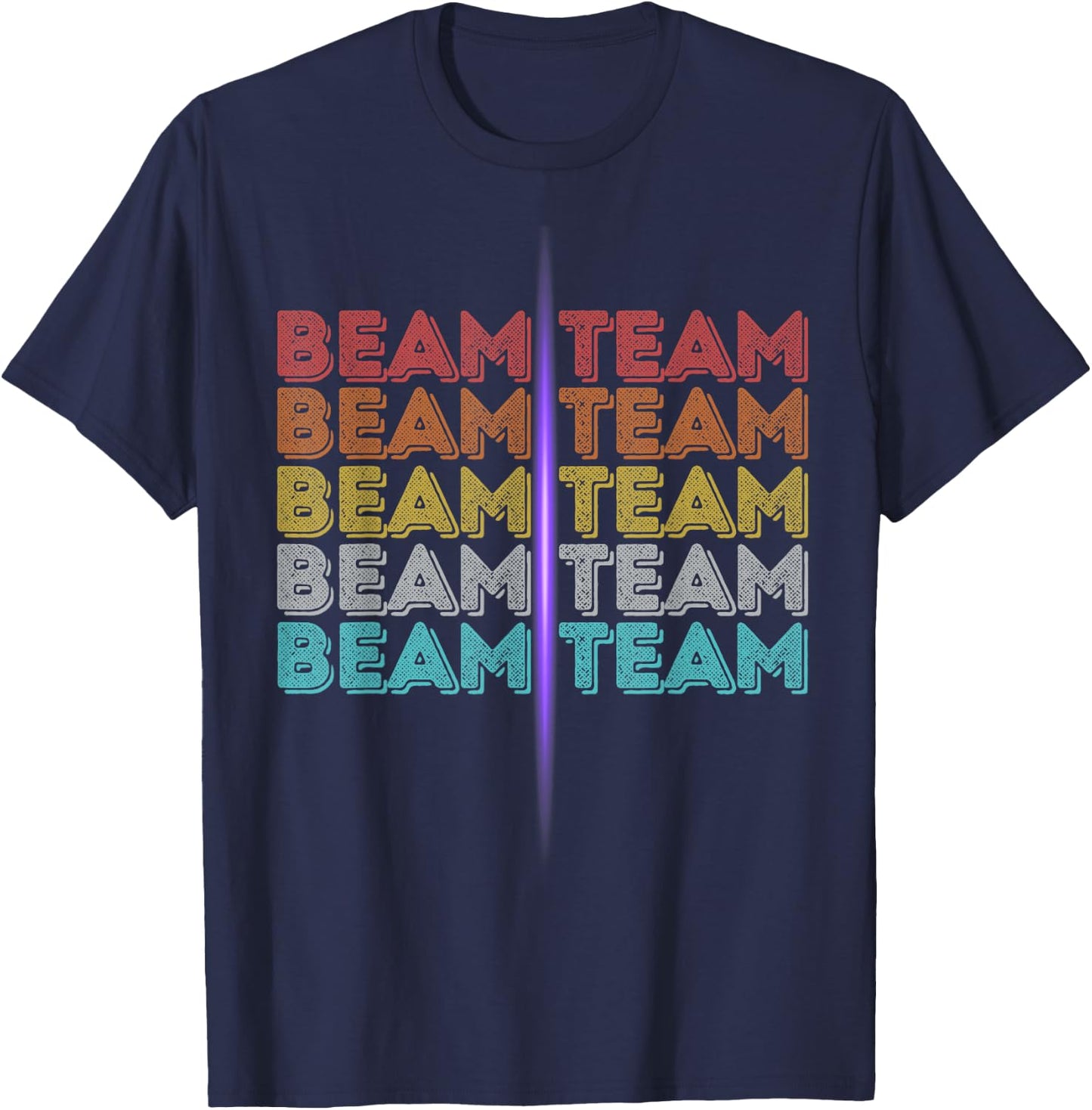 Vintage Retro Beam Team T-Shirt - T-Shirt | Navy