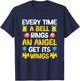 Christmas Every Time A Bell Rings An Angel Gets Its Wings T-Shirt - T-Shirt | Navy