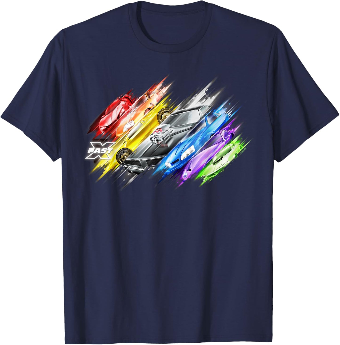 Fast X Multicolor Car T-Shirt - T-Shirt | Navy