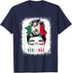 Veracruz Girl Messy Bun Bandana And Glasses Mexico Mexican T-Shirt - T-Shirt | Navy