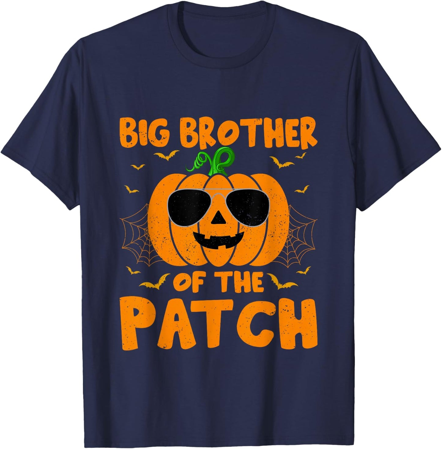Pumpkin Big Brother Of The Patch Group Costume Halloween T-Shirt - T-Shirt | Navy