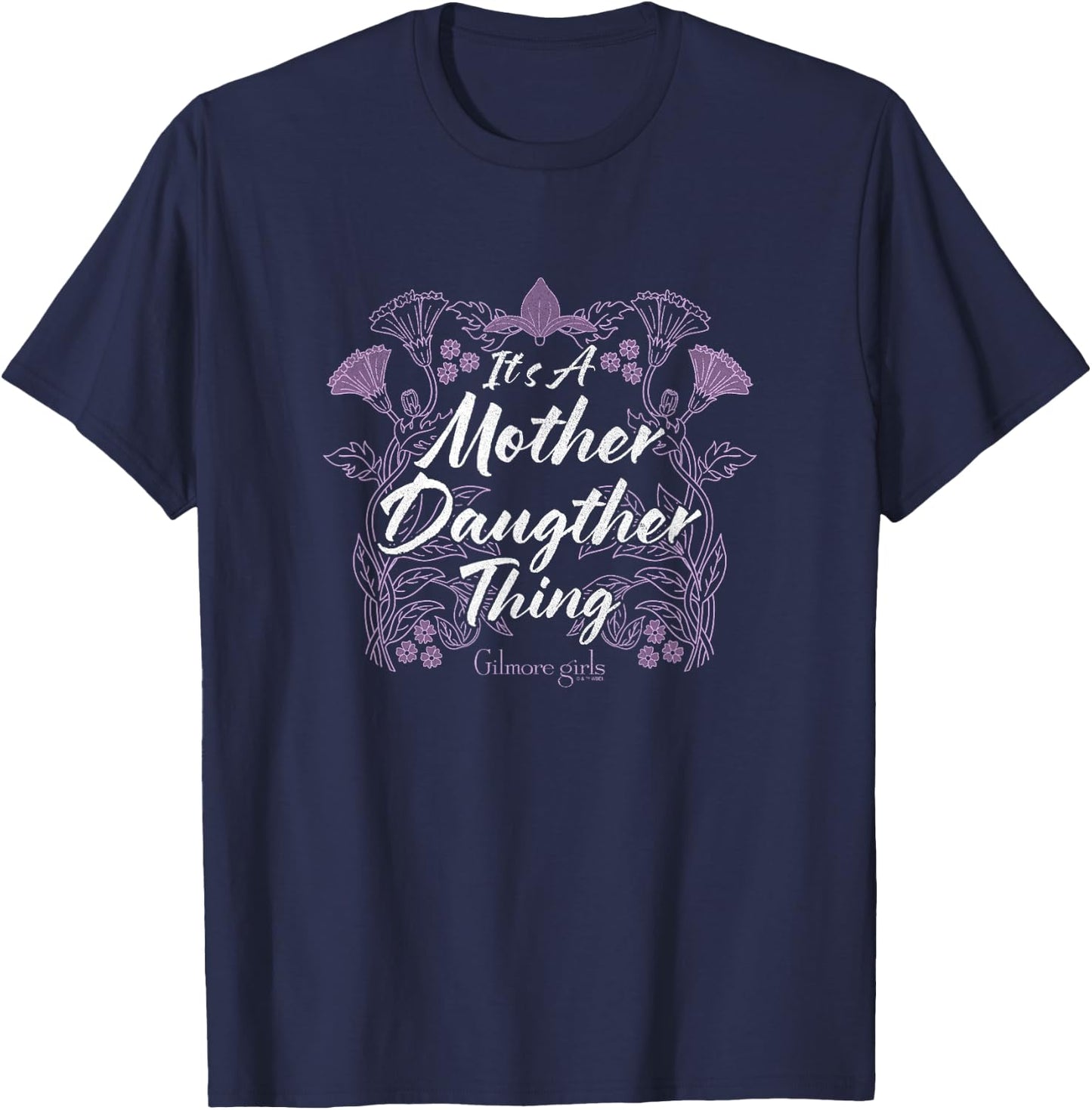 Gilmore Girls It's A Mother Daughter Thing Floral Vintage T-Shirt - T-Shirt | Navy