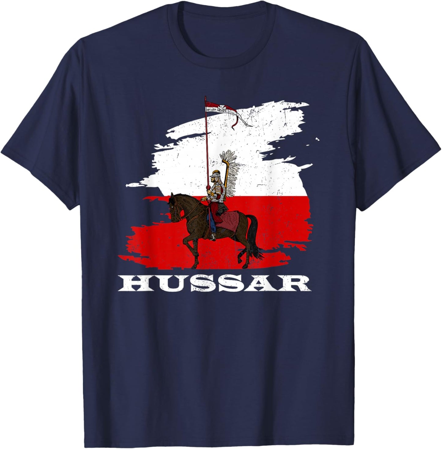 Poland husaria Polish winged hussars military Polska Krakow T-Shirt - T-Shirt | Navy