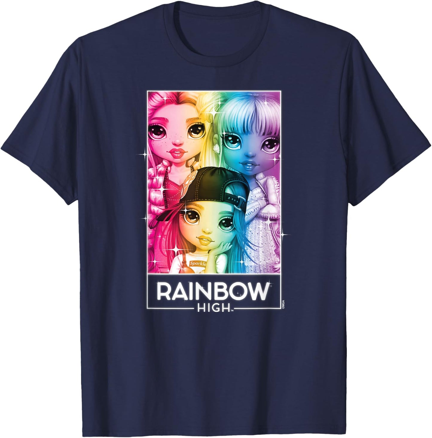Rainbow High - Rainbow Sparkle T-Shirt - T-Shirt | Navy