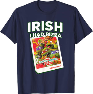 Teenage Mutant Ninja Turtles St. Patrick's Day Irish Pizza T-Shirt - T-Shirt | Navy