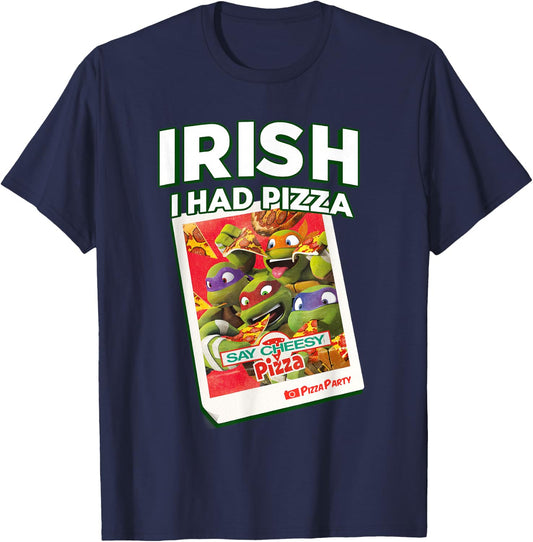 Teenage Mutant Ninja Turtles St. Patrick's Day Irish Pizza T-Shirt - T-Shirt | Navy