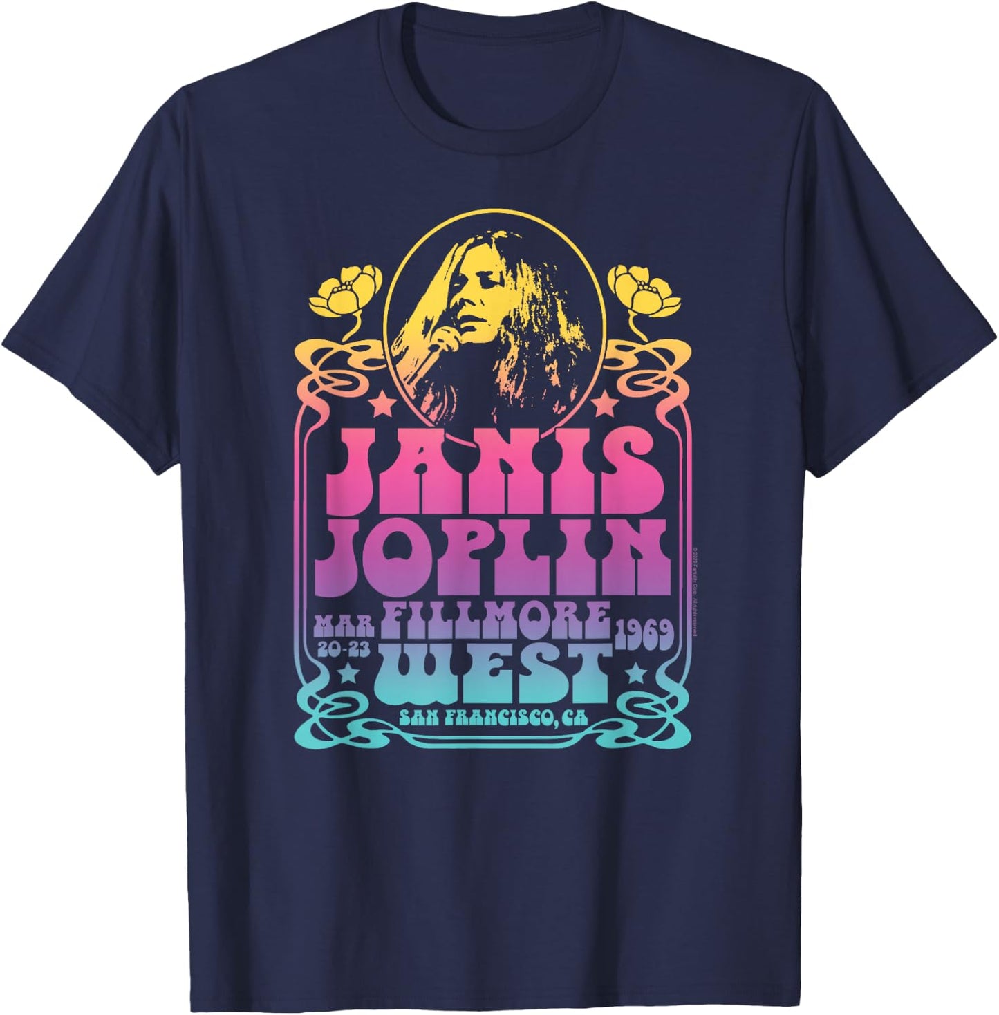 Janis Joplin - Fillmore West T-Shirt - T-Shirt | Navy