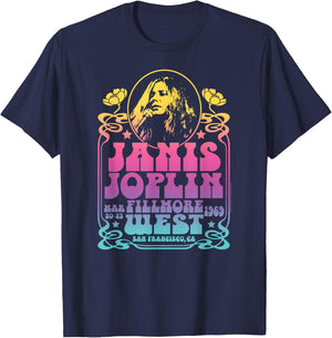 Janis Joplin - Fillmore West T-Shirt - T-Shirt | Navy