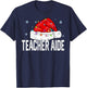 Teacher Aide Christmas Women Family Matching Group Xmas T-Shirt - T-Shirt | Navy