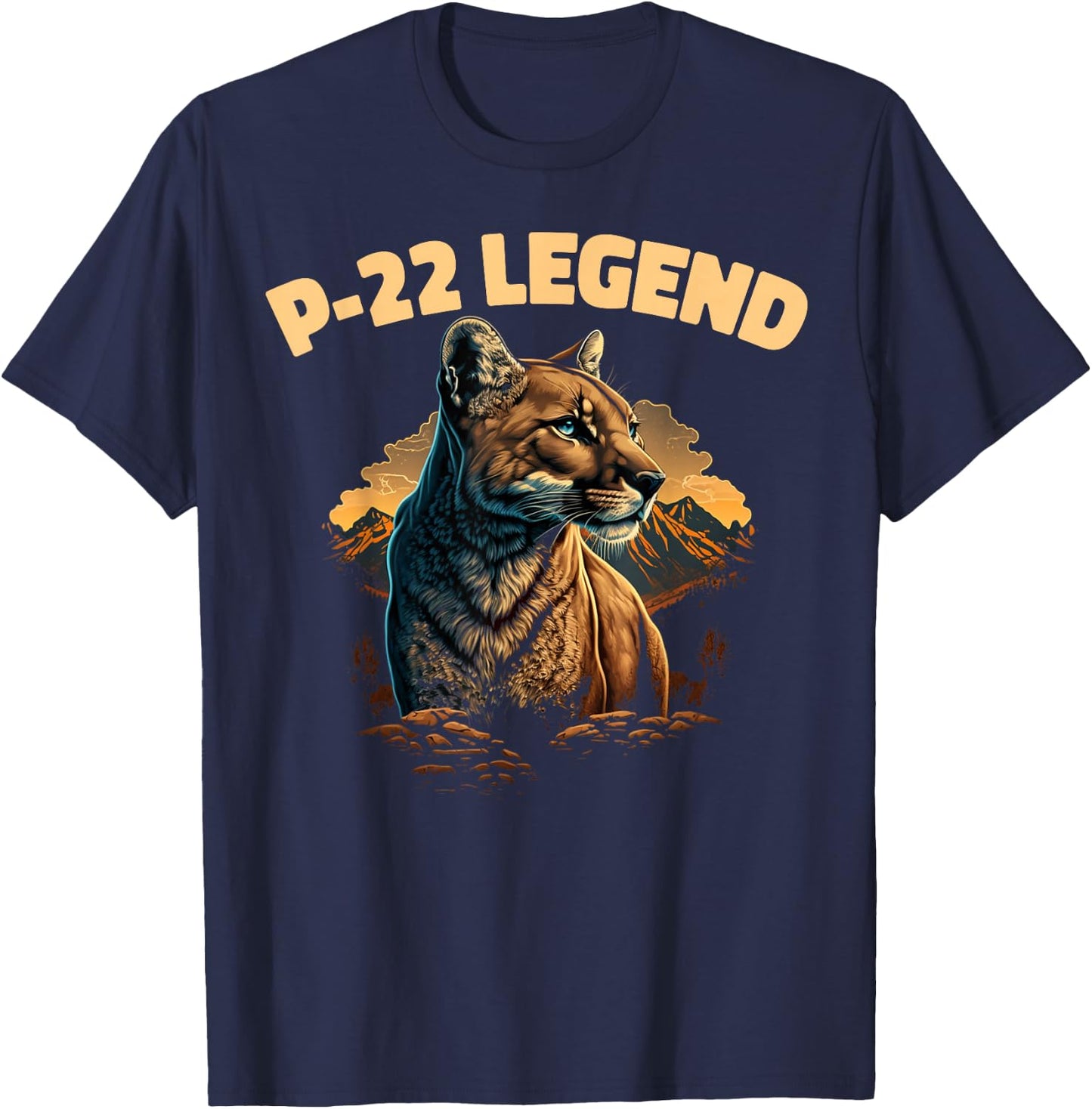 P-22 Mountain Lion Silver Lake P22 T-Shirt - T-Shirt | Navy