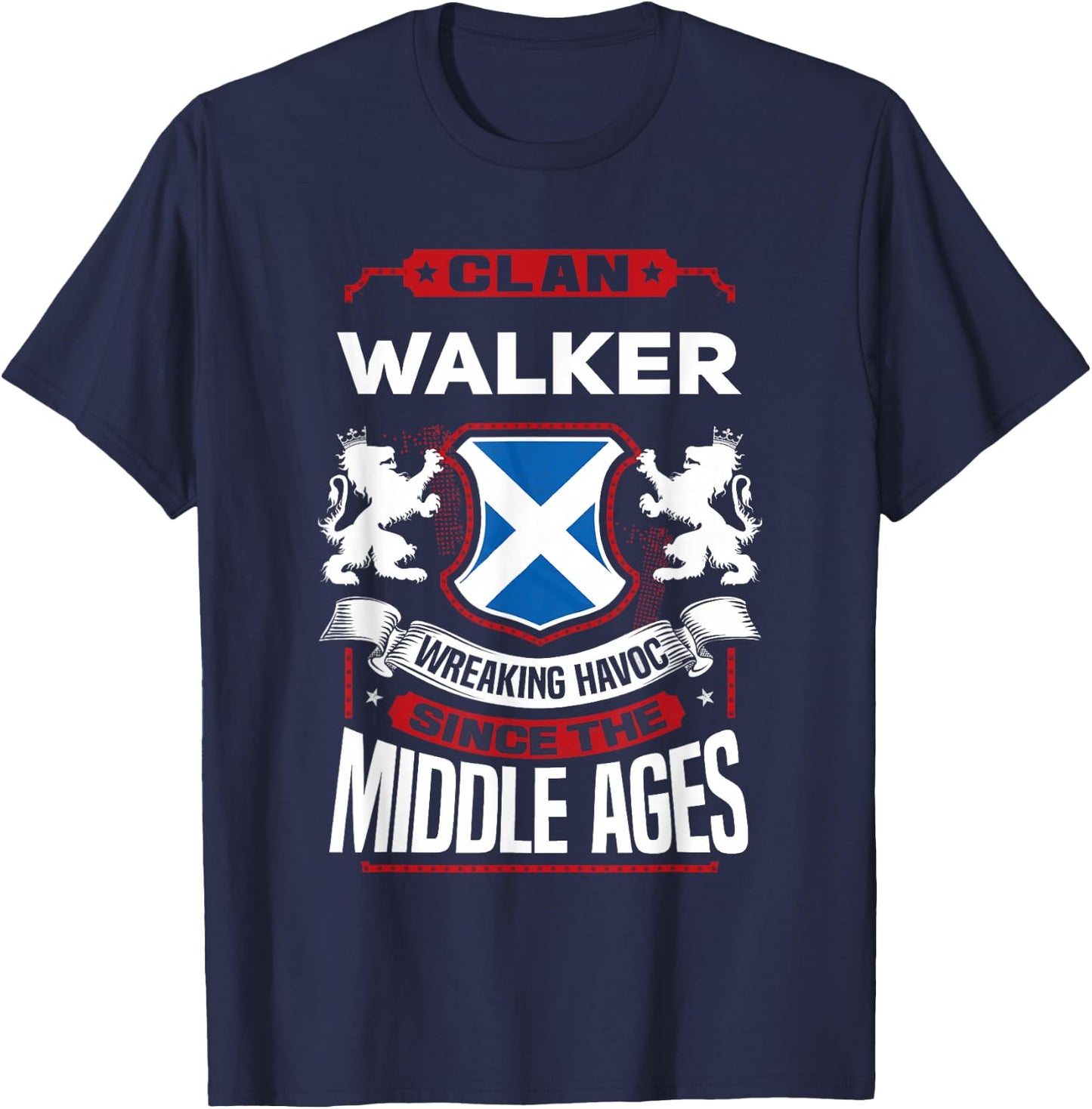 Clan Walker Scottish Surname Family Reunion Scotland T-Shirt - T-Shirt | Navy