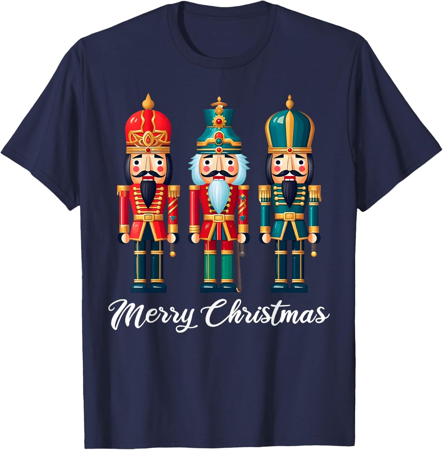 Merry Christmas Nutcracker Ballet Festive Xmas Men Women T-Shirt - T-Shirt | Navy