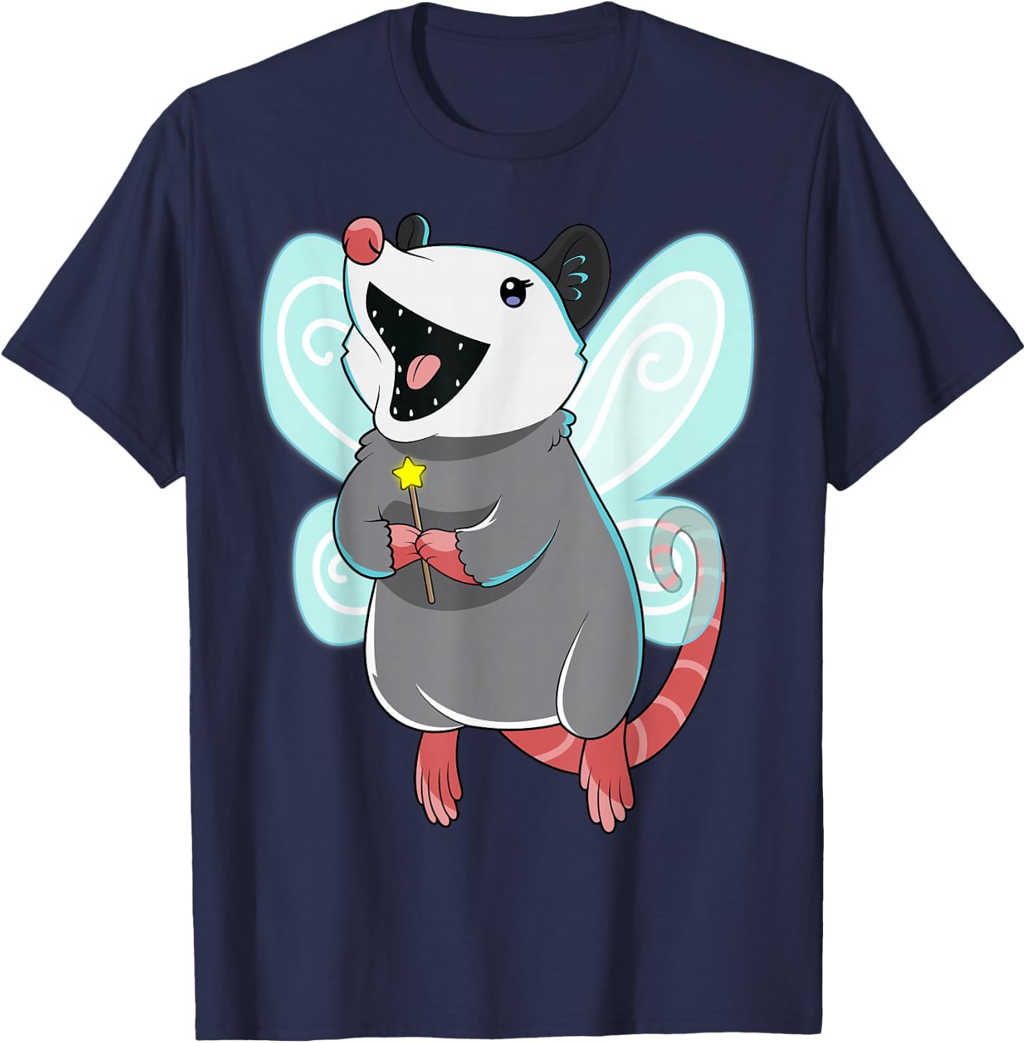 Trash Fairy Opossum Magical Trash Possum Mystical Wildlife T-Shirt - T-Shirt | Navy