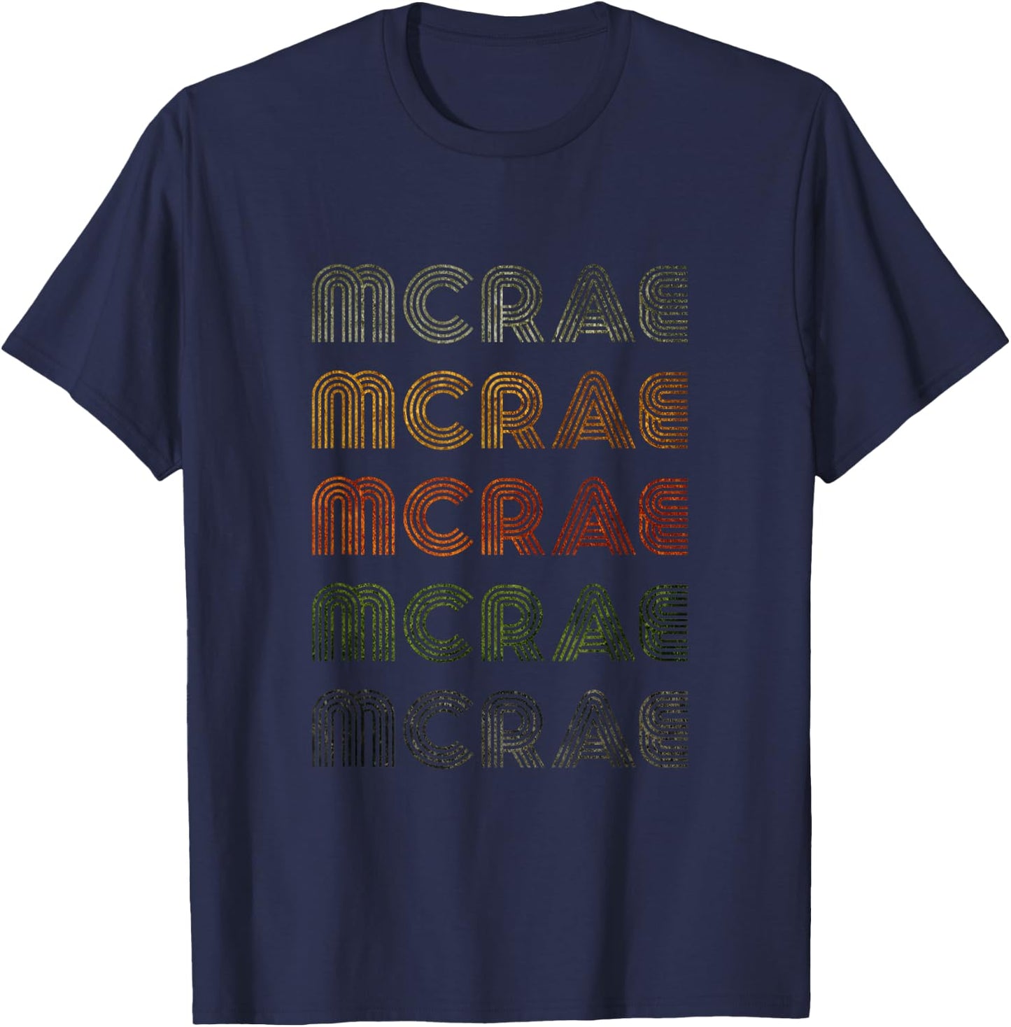 Love Heart Mcrae Grunge Vintage Style Black Mcrae T-Shirt - T-Shirt | Navy