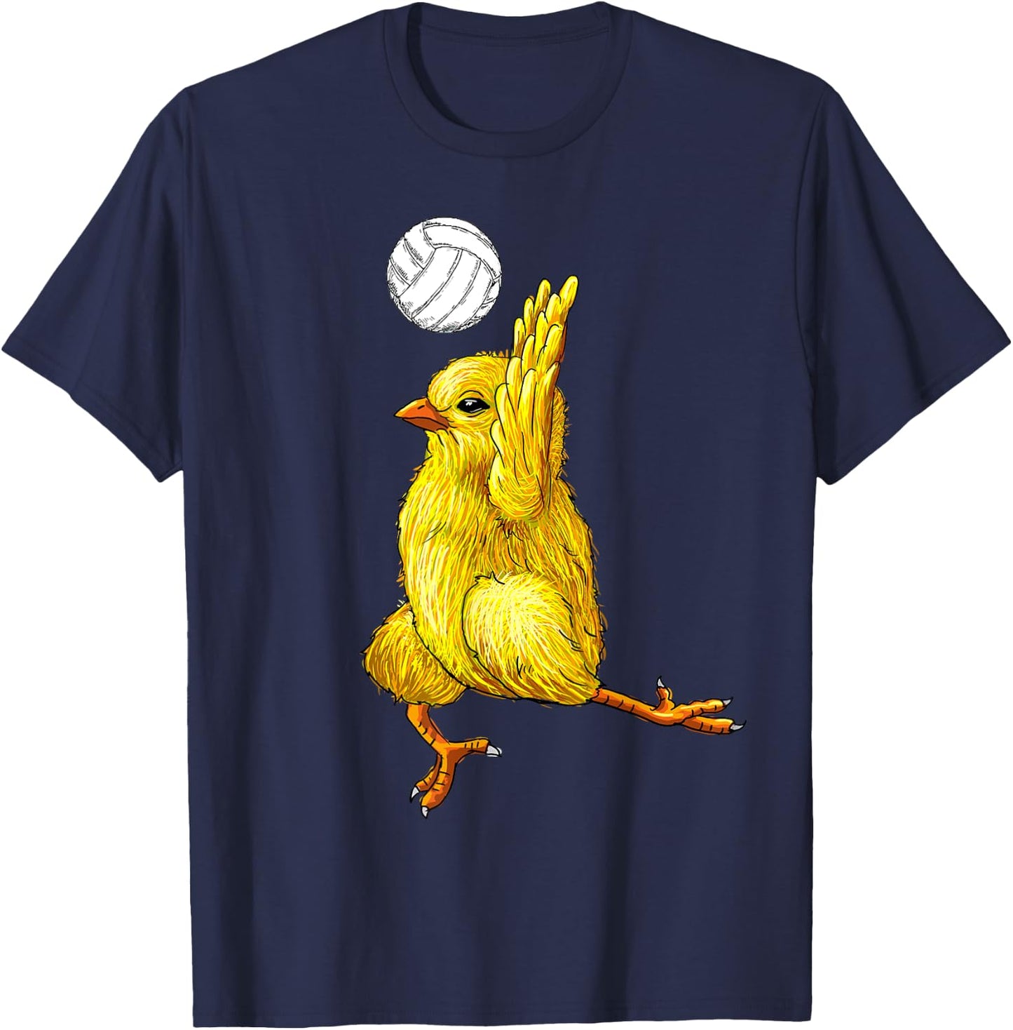 Volleyball Chicken Cute Baby Chicken Sport Gift Mom Dad Kids T-Shirt - T-Shirt | Navy