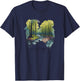Cool Congaree National Park Hiking Watercolor Graphic T-Shirt - T-Shirt | Navy