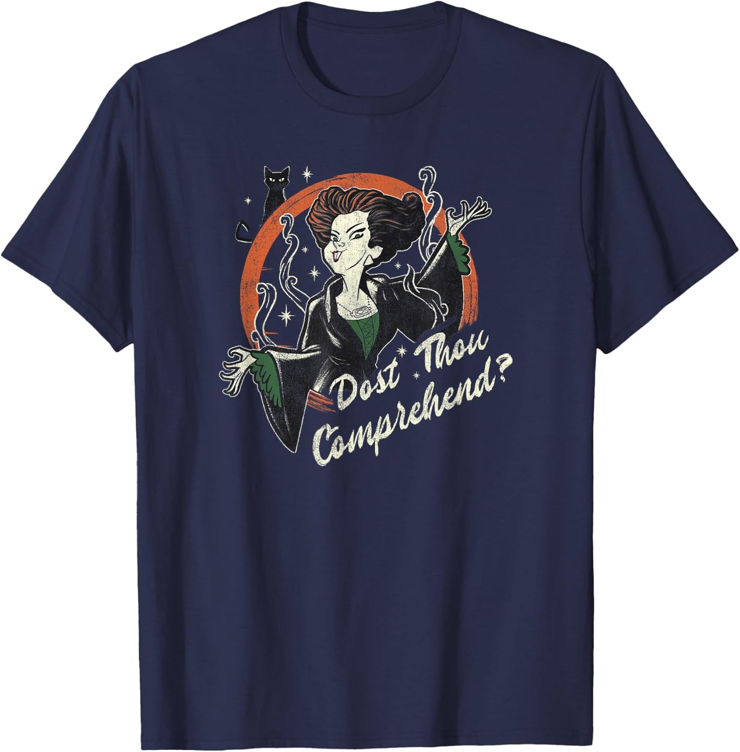 Disney Hocus Pocus Winifred Sanderson Dost Thou Comprehend? T-Shirt - T-Shirt | Navy