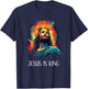 Jesus is King of Christian Faith , Women, Kids, Teens T-Shirt - T-Shirt | Navy