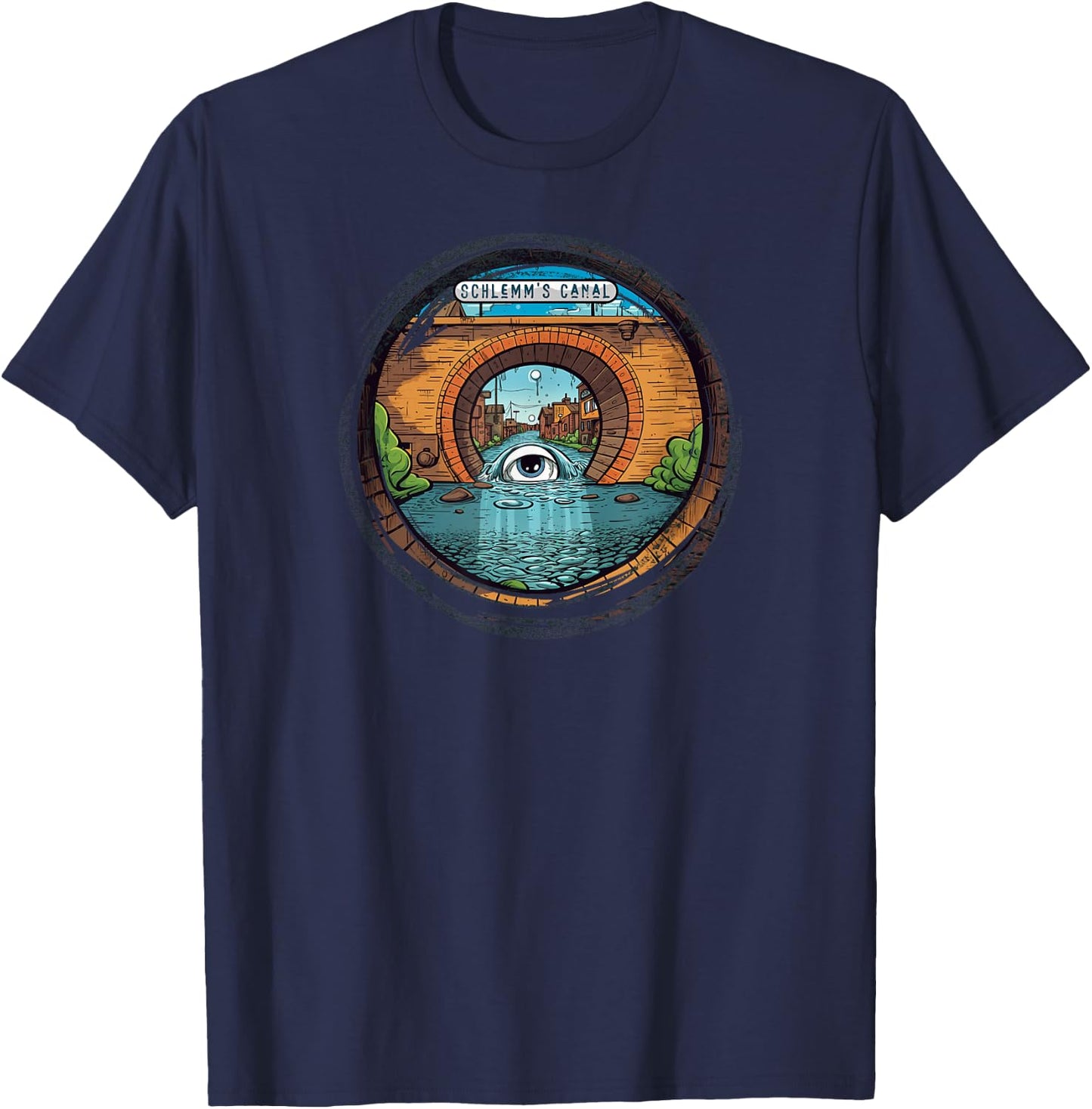 Schlemm's Canal - Funny Eyeball - Optometry Fun - Glaucoma T-Shirt - T-Shirt | Navy