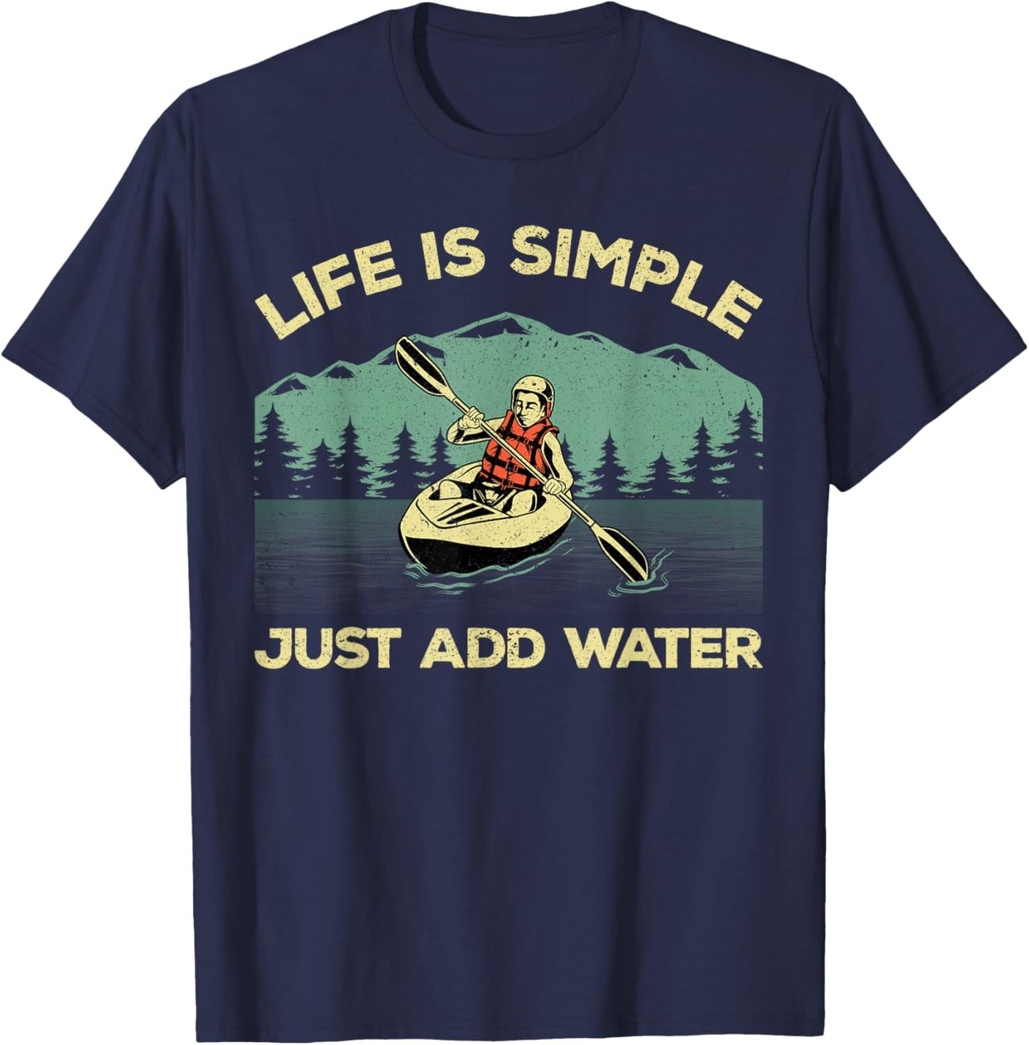 Funny Kayaking Design Women Paddling Canoeing Lover T-Shirt - T-Shirt | Navy