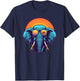 Funny looking Elephant with Sunglasses T-Shirt - T-Shirt | Navy