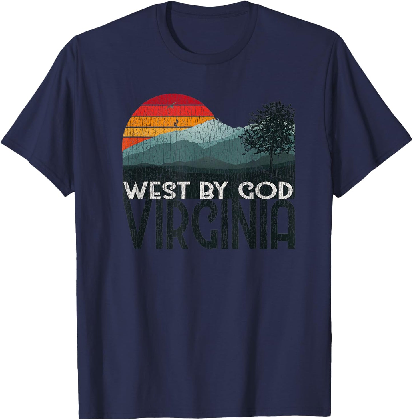 Vintage West By God Virginia T-Shirt - T-Shirt | Navy