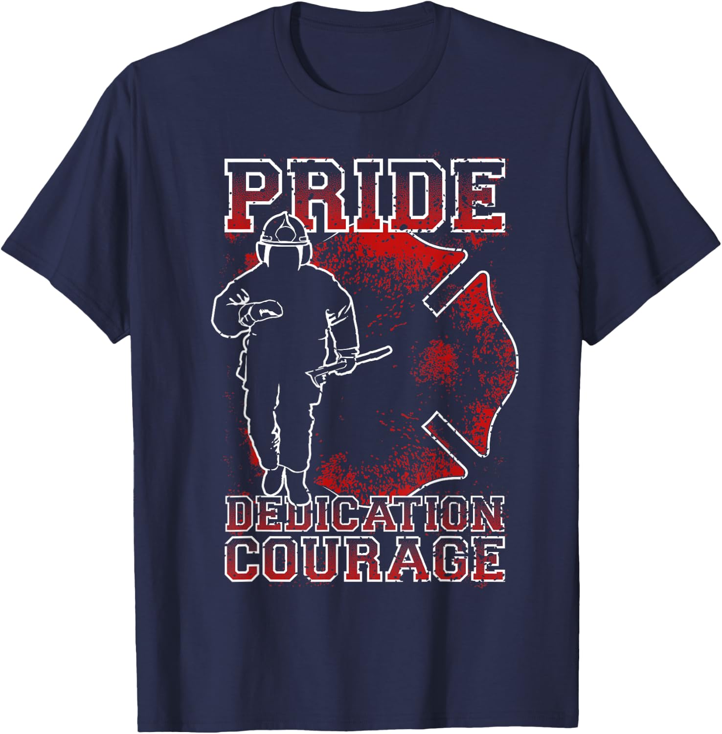 Pride Dedication Courage T-Shirt - T-Shirt | Navy