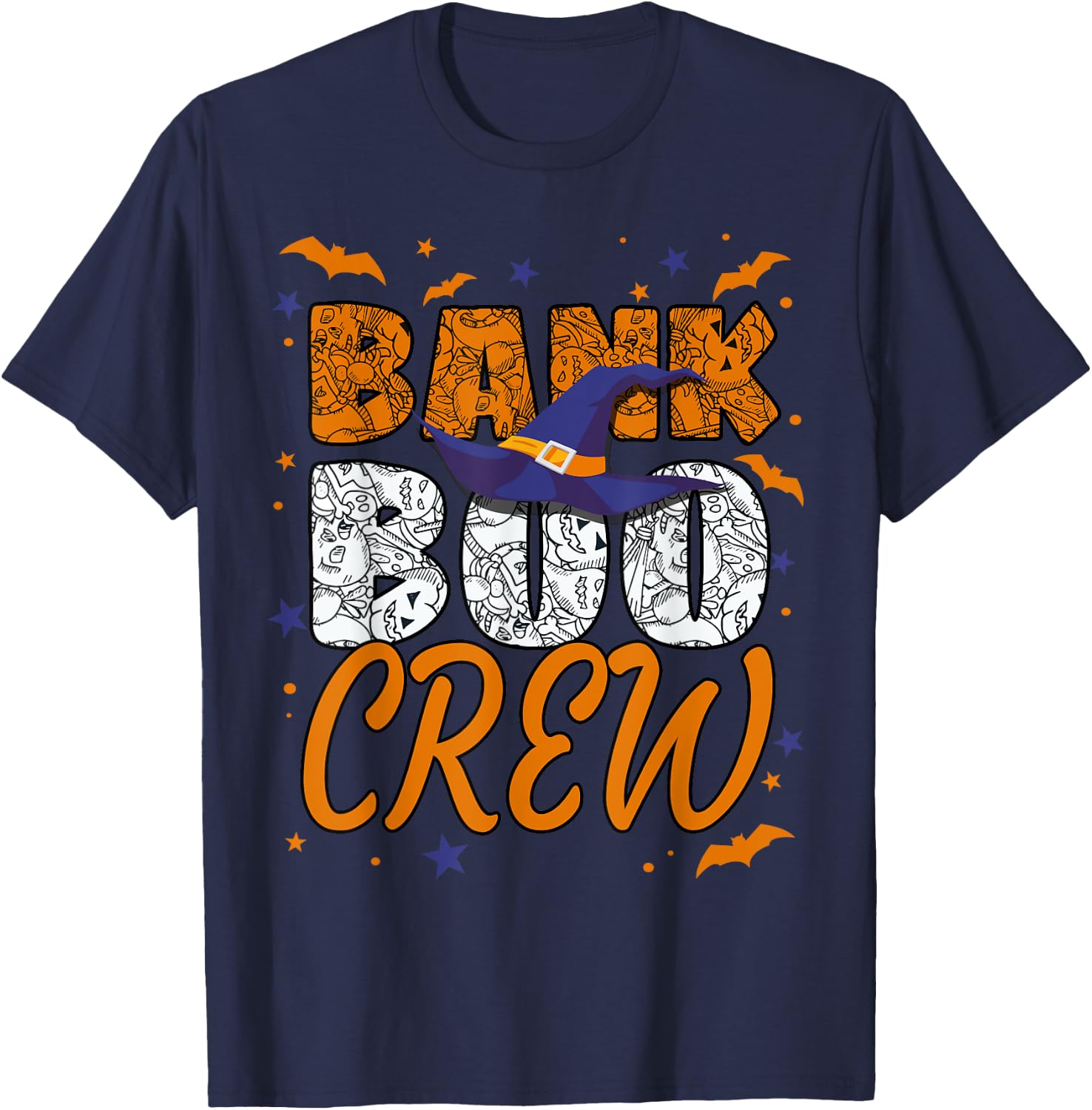 Bank Boo Crew Halloween Banker Bank Teller Matching T-Shirt - T-Shirt | Navy