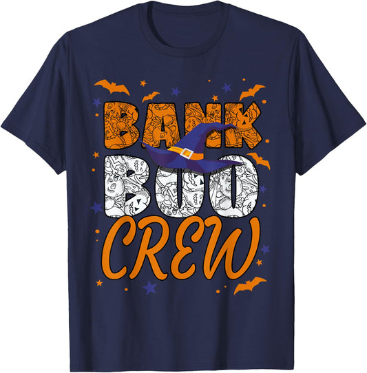 Bank Boo Crew Halloween Banker Bank Teller Matching T-Shirt - T-Shirt | Navy